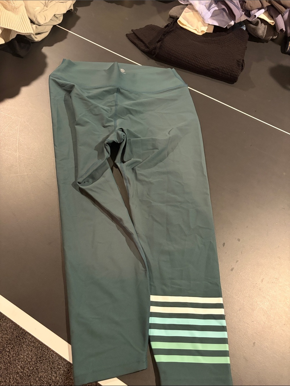 Women’s Teal Stripe Active Leggings